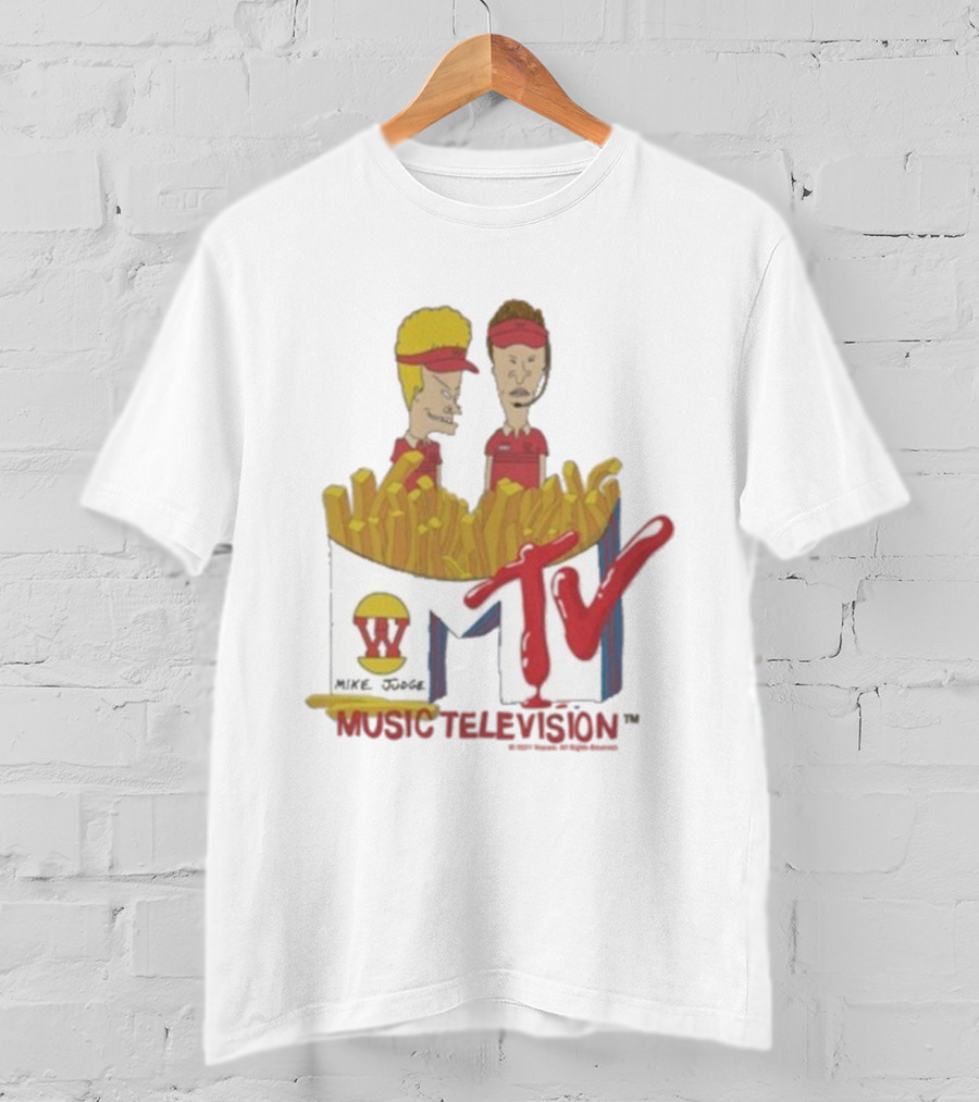Beavis And Butt-Head MTV Mike Judge Burger World Music Television T-Shirt