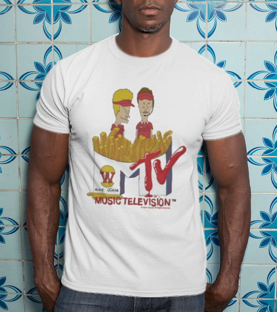 Beavis And Butt-Head MTV Mike Judge Burger World Music Television T-Shirt