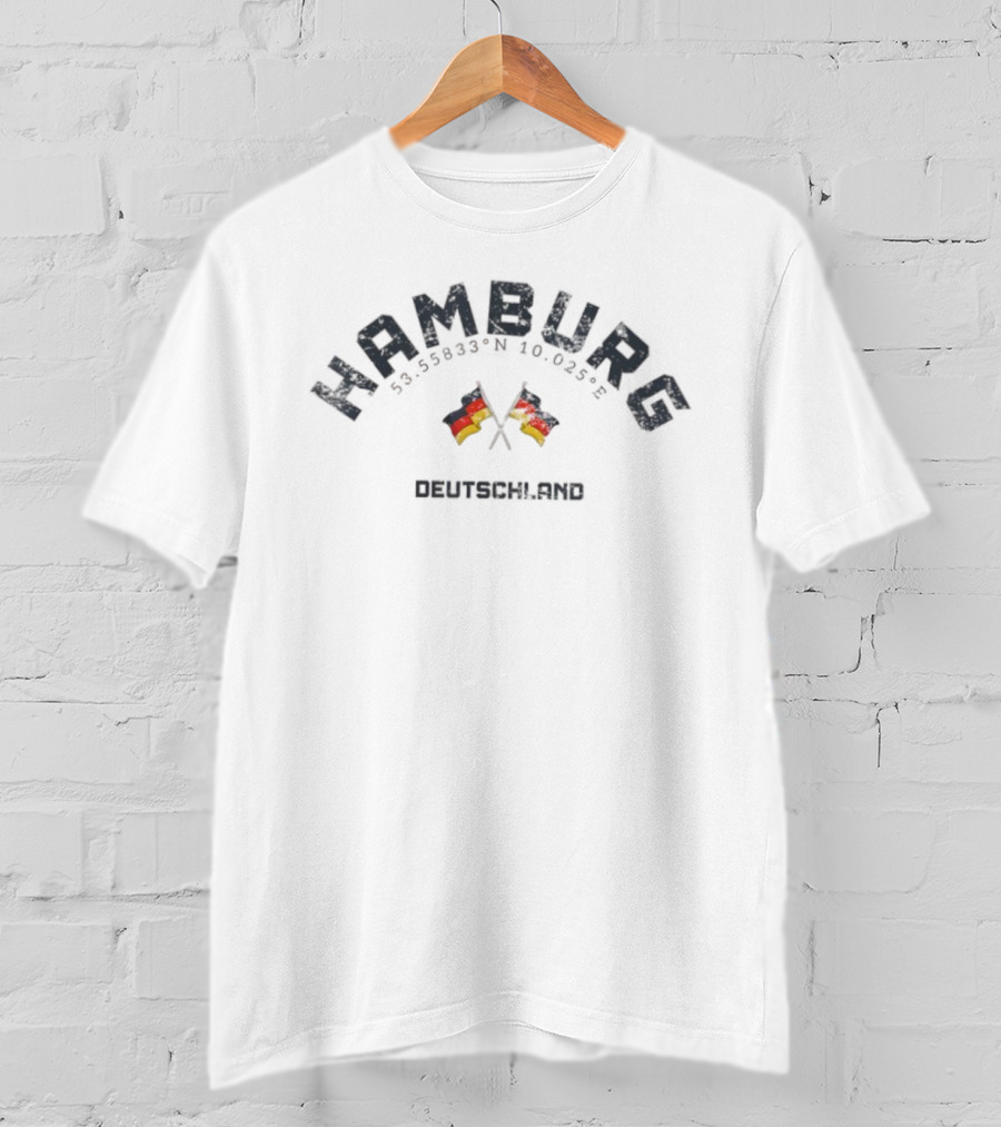 Hamburg Deutschland Flags Iconic Germany Heritage T-Shirt
