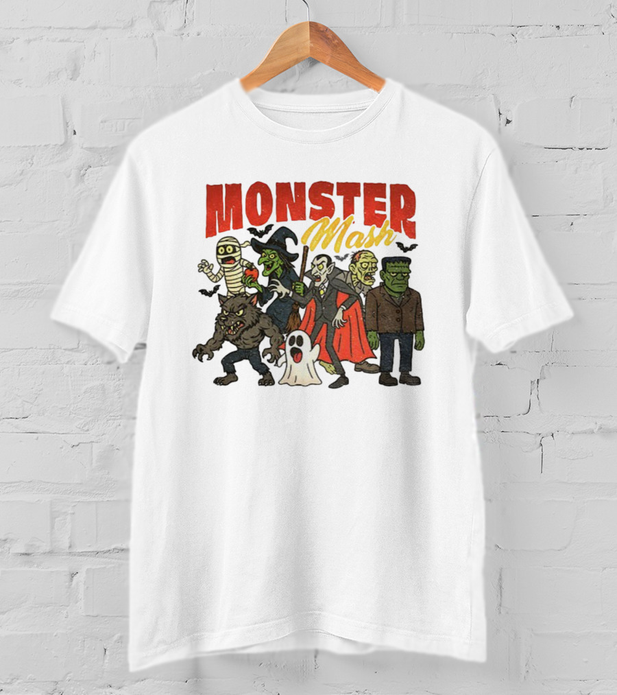 Monster Mash Vintage Horror Movie Vampire Monster Bash T-Shirt