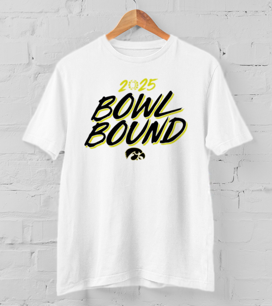Iowa Hawkeyes 2025 Bowl Bound Football Team Fan Gear T-Shirt