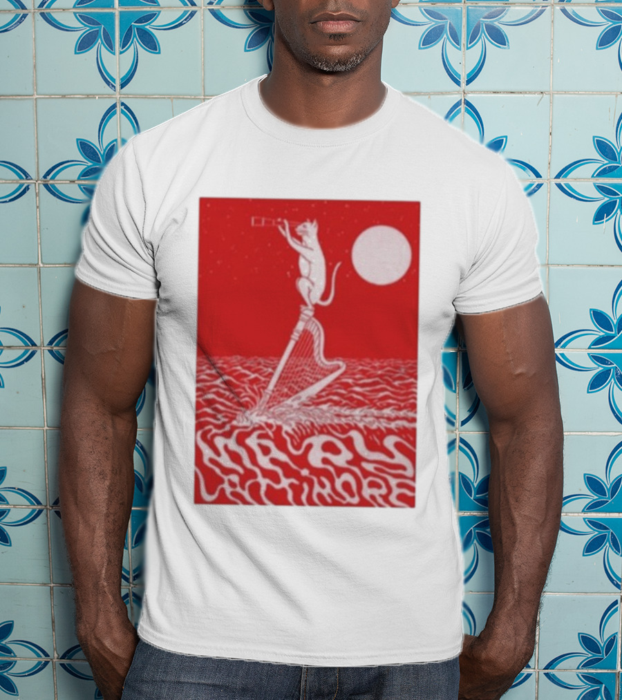 Mary Lattimore Harp Cat Under Full Moon T-Shirt