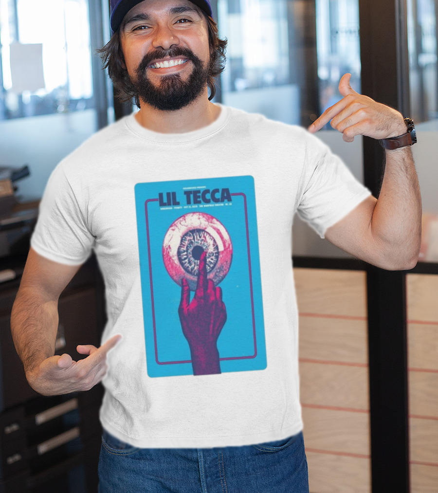 Lil Tecca Live At The Warfield Theatre San Francisco Oct 21 2025 Hand Eye Iconography T-Shirt