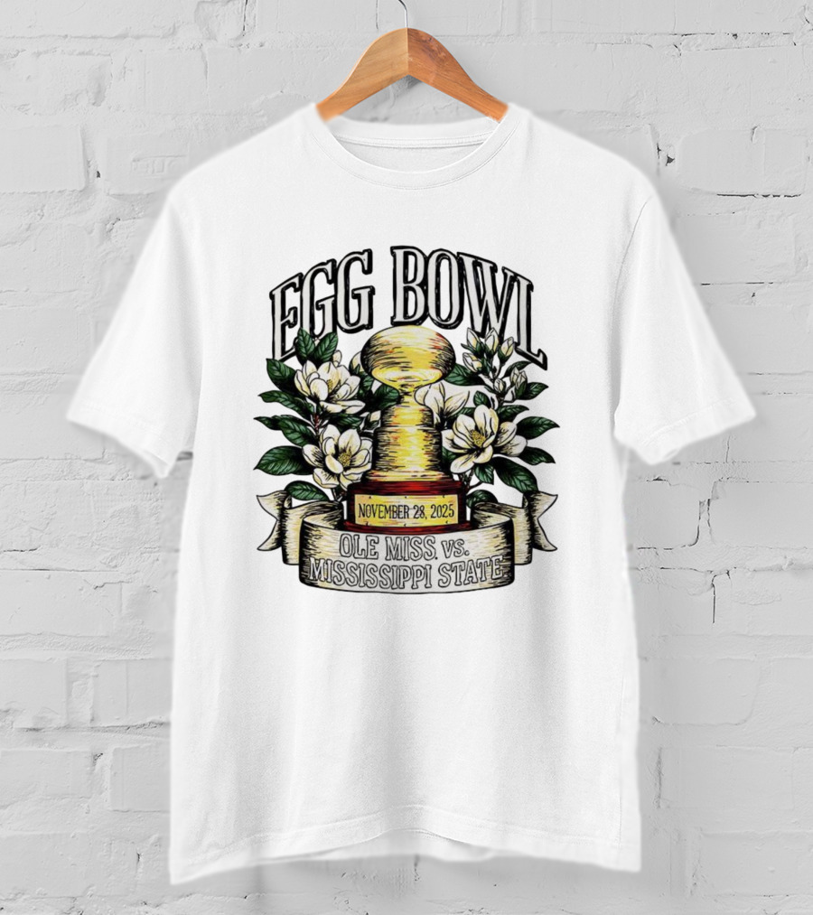 Egg Bowl November 28 2025 Ole Miss Vs Mississippi State Trophy Magnolia T-Shirt