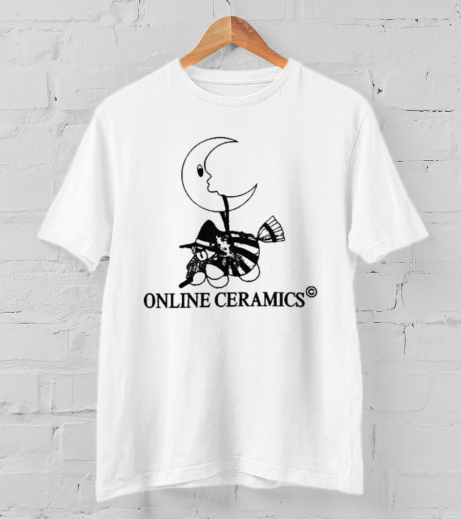 Online Ceramics Halloween Witch Moon T-Shirt