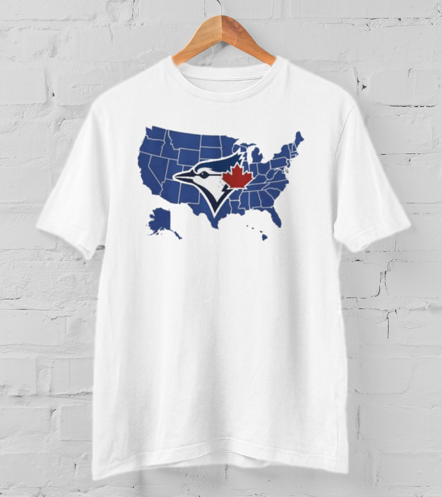 Toronto Blue Jays USA Map Who America Supports World Series T-Shirt