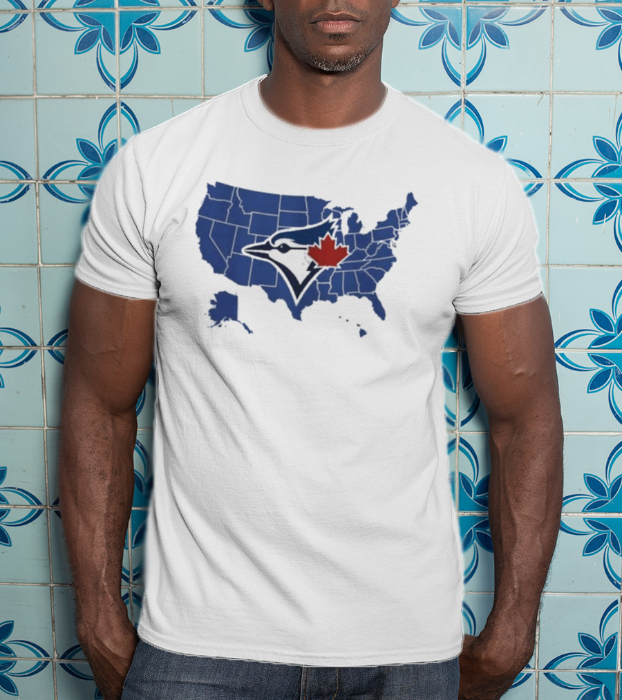 Toronto Blue Jays USA Map Who America Supports World Series T-Shirt