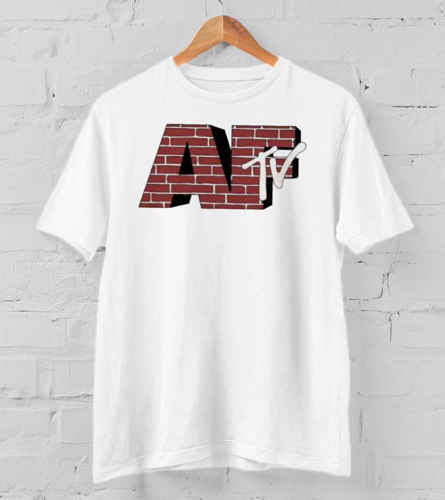 AFTV Brick Pattern Television Logo T-Shirt