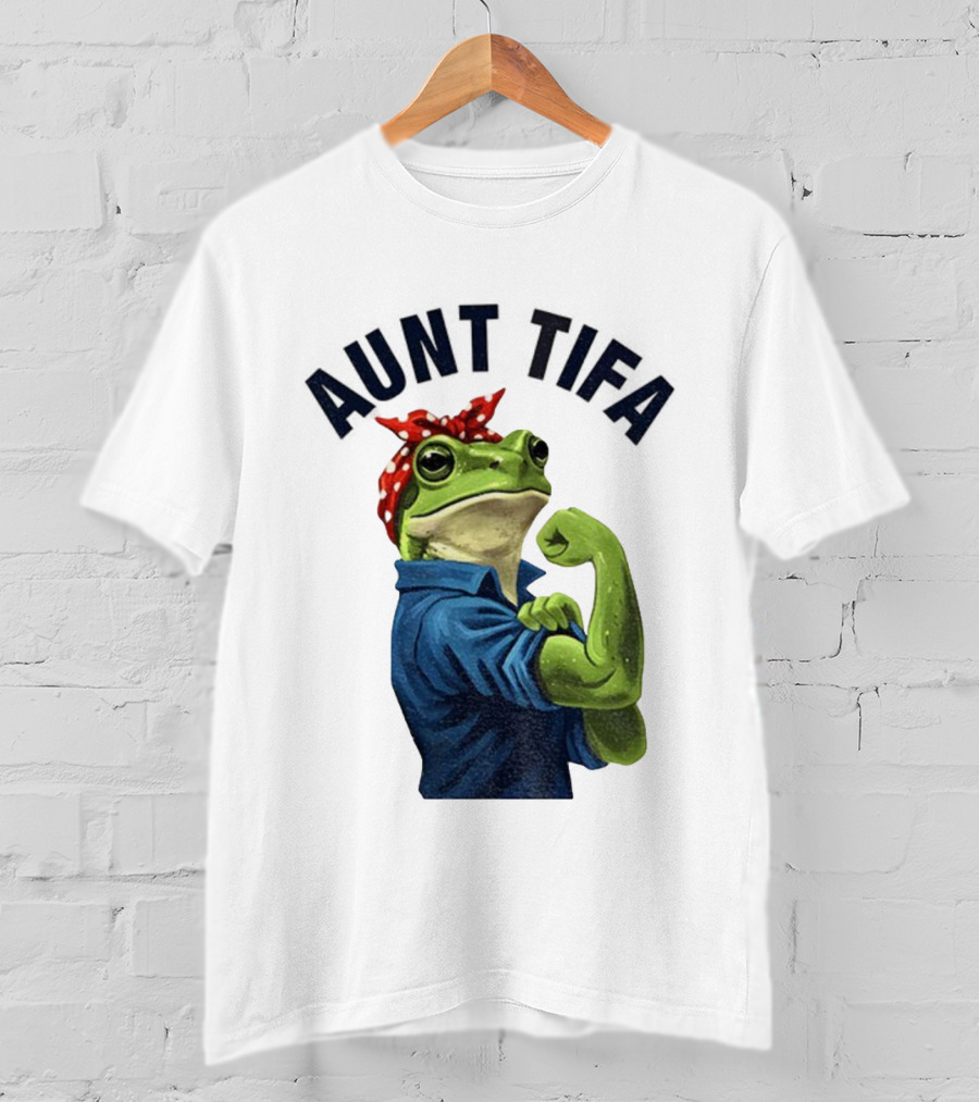 Aunt Tifa Rosie The Riveter Frog Meme Resist T-Shirt