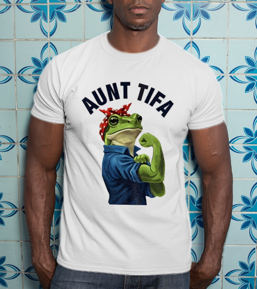 Aunt Tifa Rosie The Riveter Frog Meme Resist T-Shirt