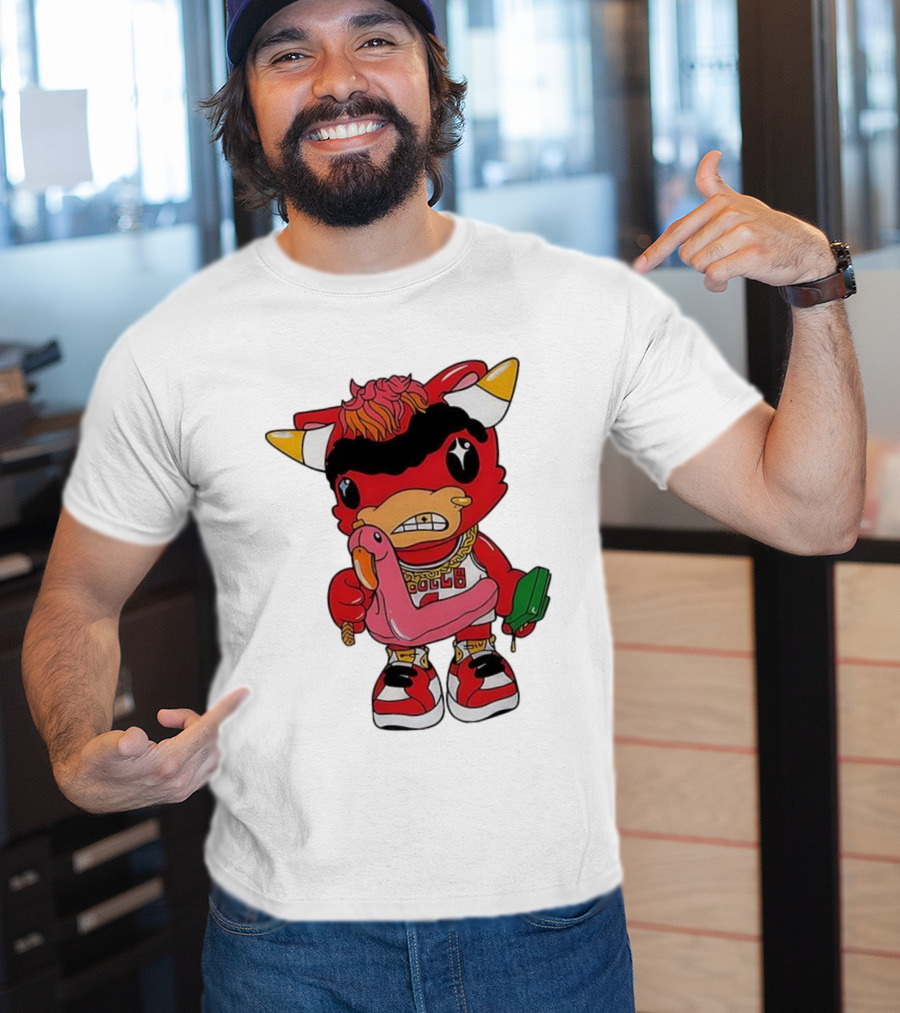 Benny The Bull Lil Benny 2025 Mascot Graphic Bulls Basketball Cartoon T-Shirt