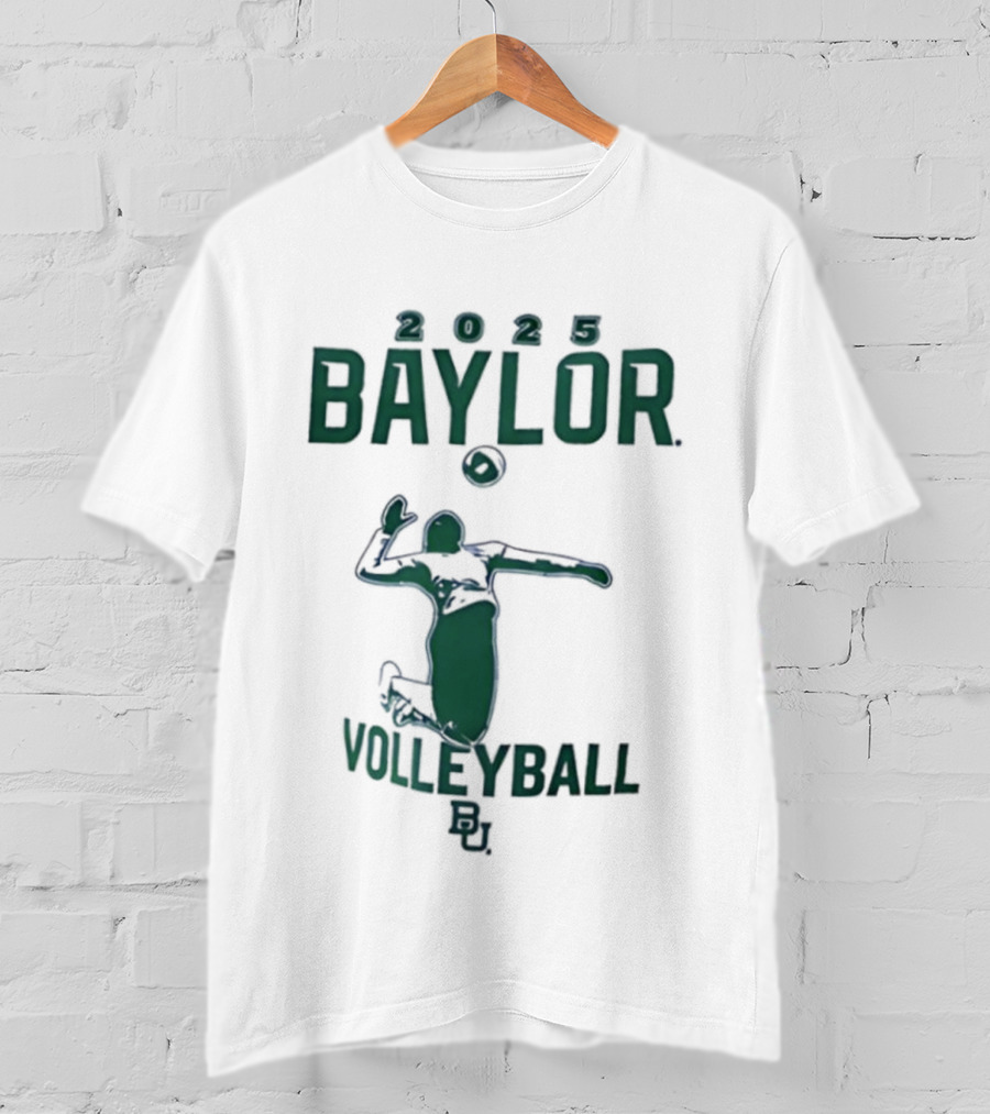 Baylor Bears Volleyball 2025 Athlete Jumping Action T-Shirt