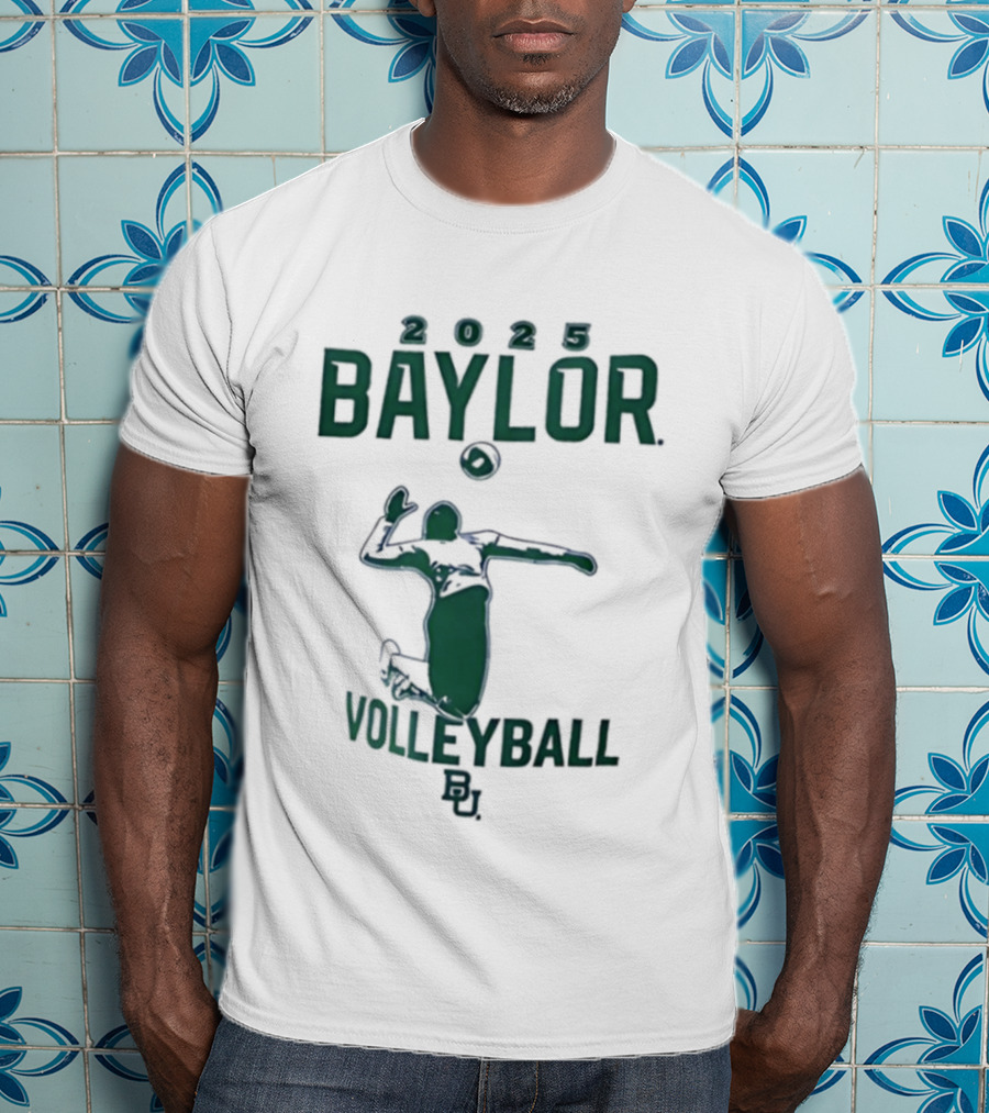 Baylor Bears Volleyball 2025 Athlete Jumping Action T-Shirt