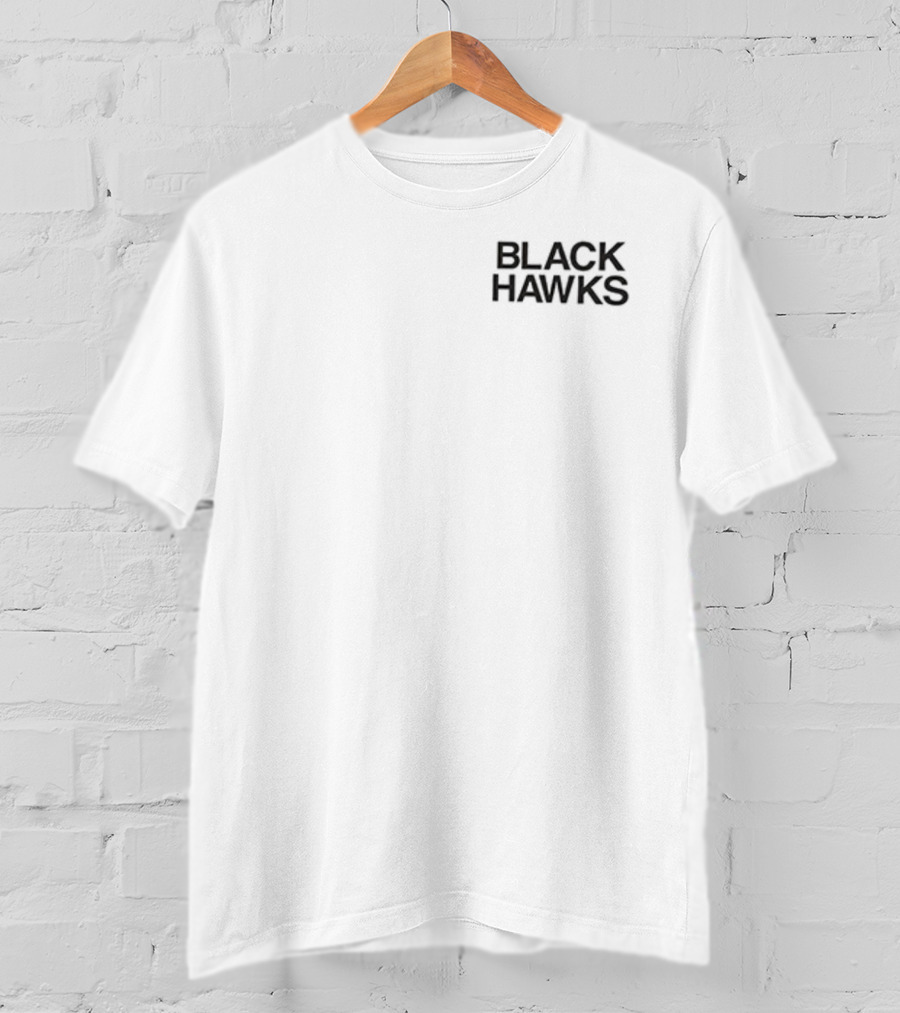 Chicago Blackhawks Vintage Black Hawks History T-Shirt