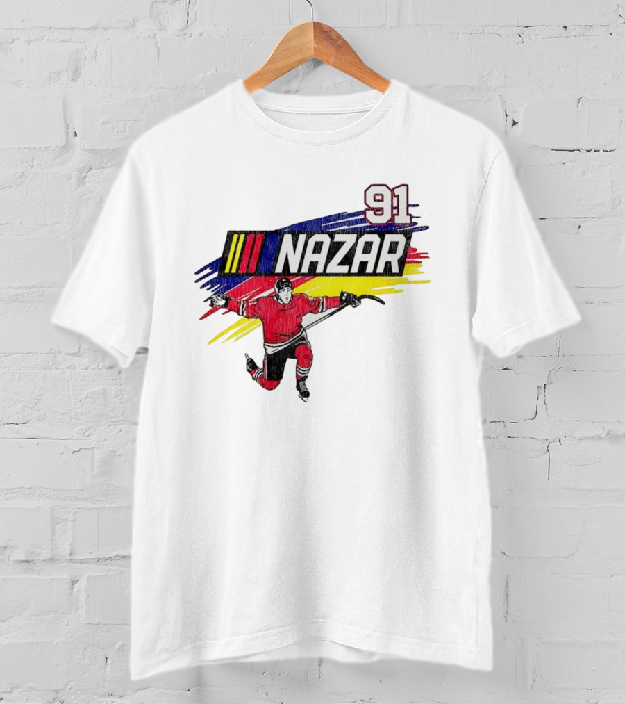Chicago Blackhawks Nazar 91 Hockey Team Player Sportswear T-Shirt