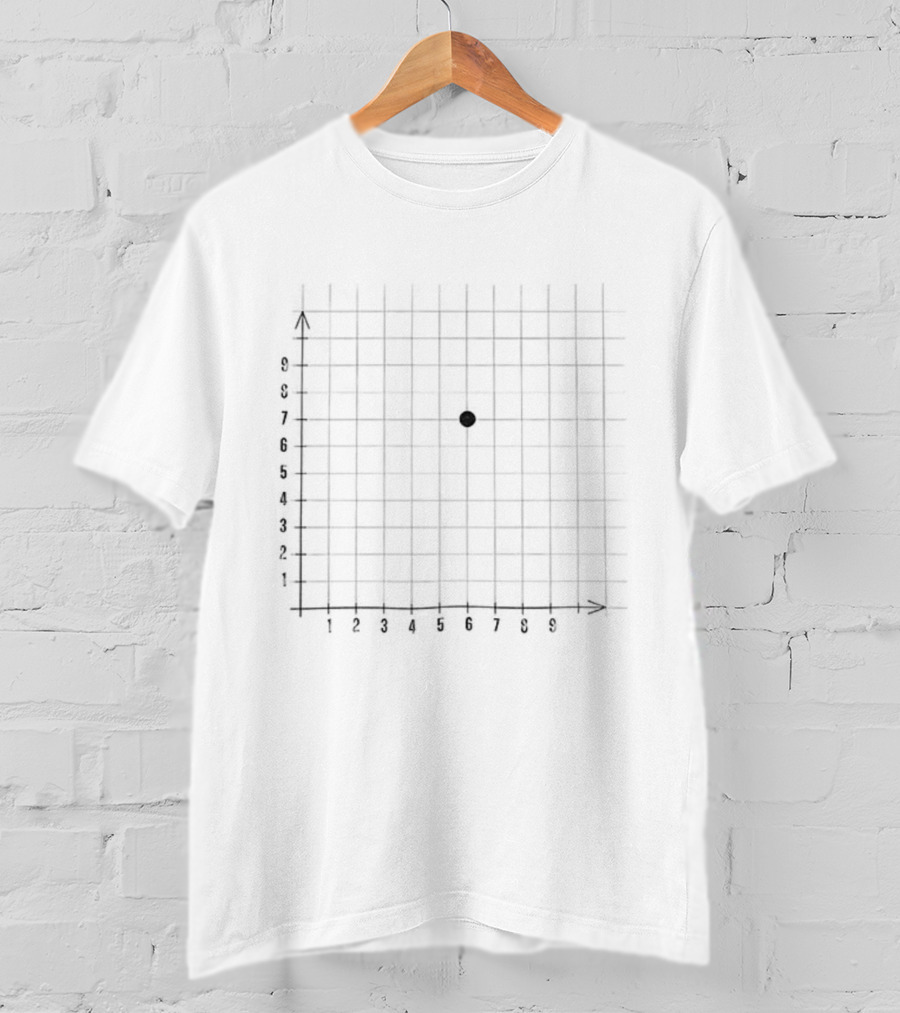 Coordinate Plane Math Joke Teacher Humor Quadrant 1 6 7 T-Shirt