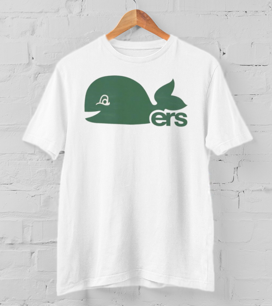 Whalers Retro Whale Tail Design With Whale And 'ers T-Shirt