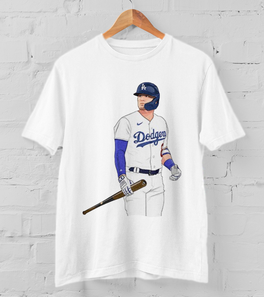 Kiké Hernández Los Angeles Dodgers #18 Baseball Player Illustration T-Shirt