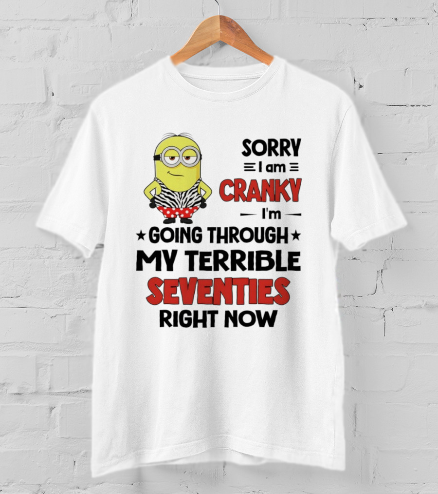 Sorry I Am Cranky Going Through My Terrible Seventies Minion T-Shirt