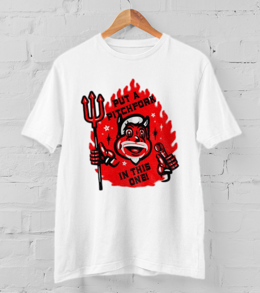 New Jersey Put A Pitchfork In This One NHL Devil Flame Retro T-Shirt