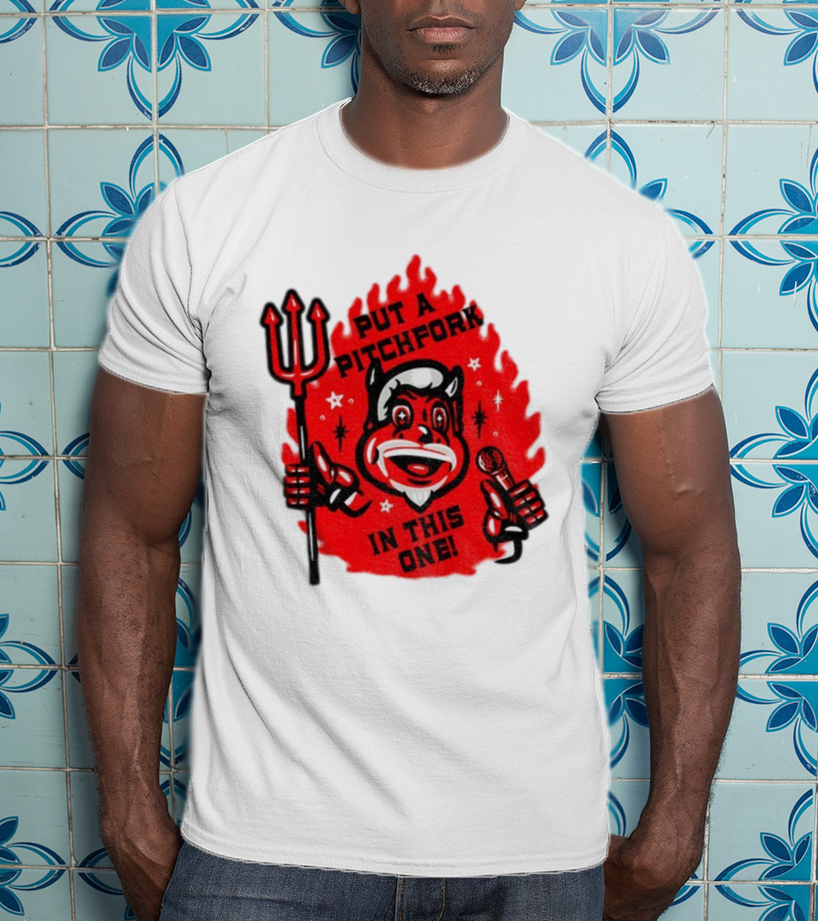 New Jersey Put A Pitchfork In This One NHL Devil Flame Retro T-Shirt