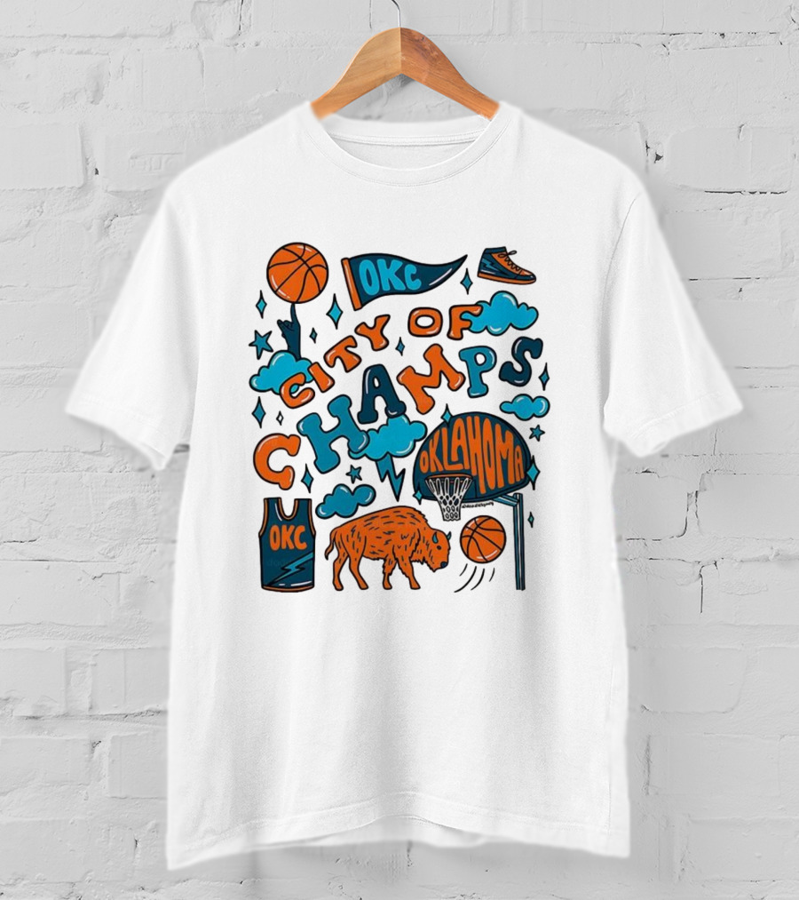 OKC Basketball City Of Champs Oklahoma Thunder Fan Gear T-Shirt
