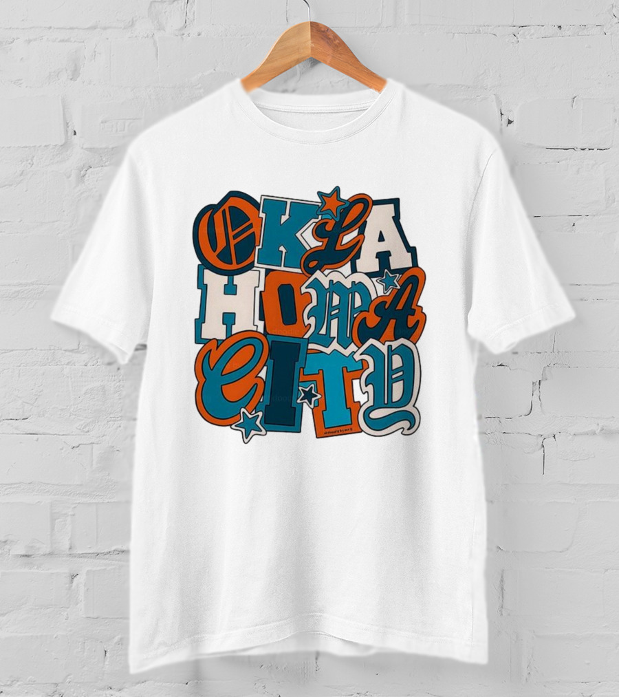 Oklahoma City Thunder Retro Typography Oklahoma City Styles T-Shirt