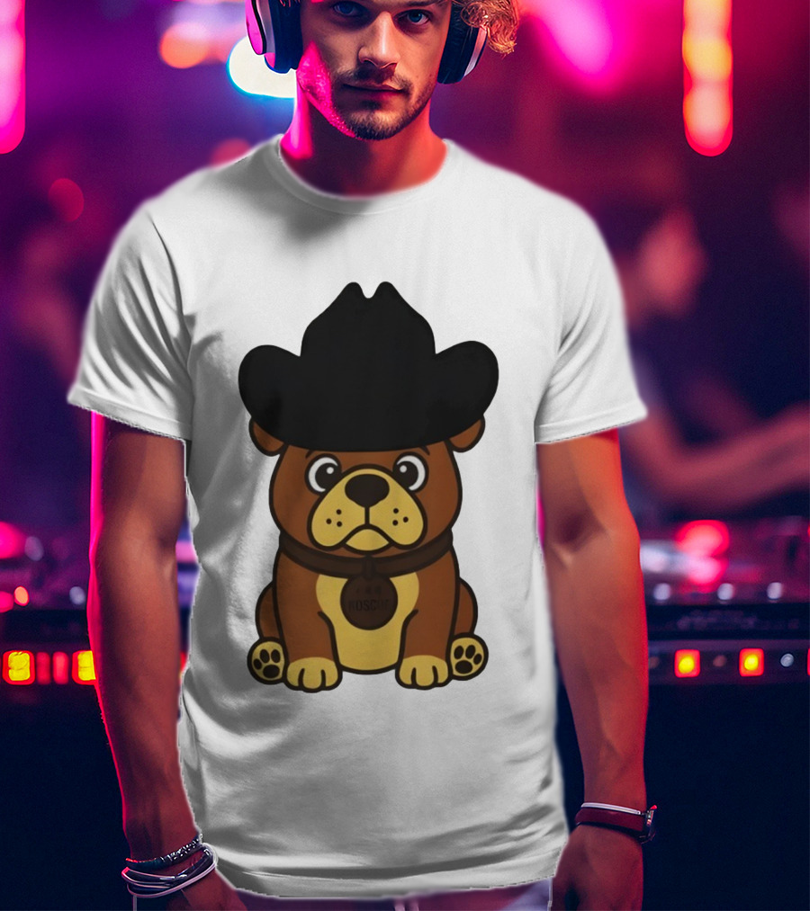 Rodeo Roscoe Dog Cowboy Hat Brown Pup T-Shirt