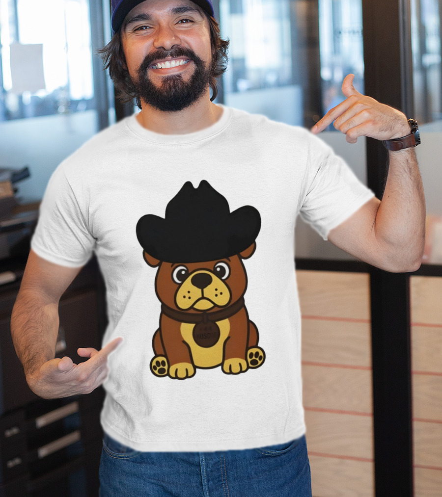 Rodeo Roscoe Dog Cowboy Hat Brown Pup T-Shirt
