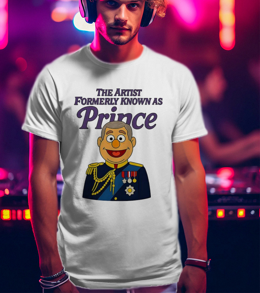 The Artist Formerly Known As Prince Andrew Caricature Royal Cartoon T-Shirt