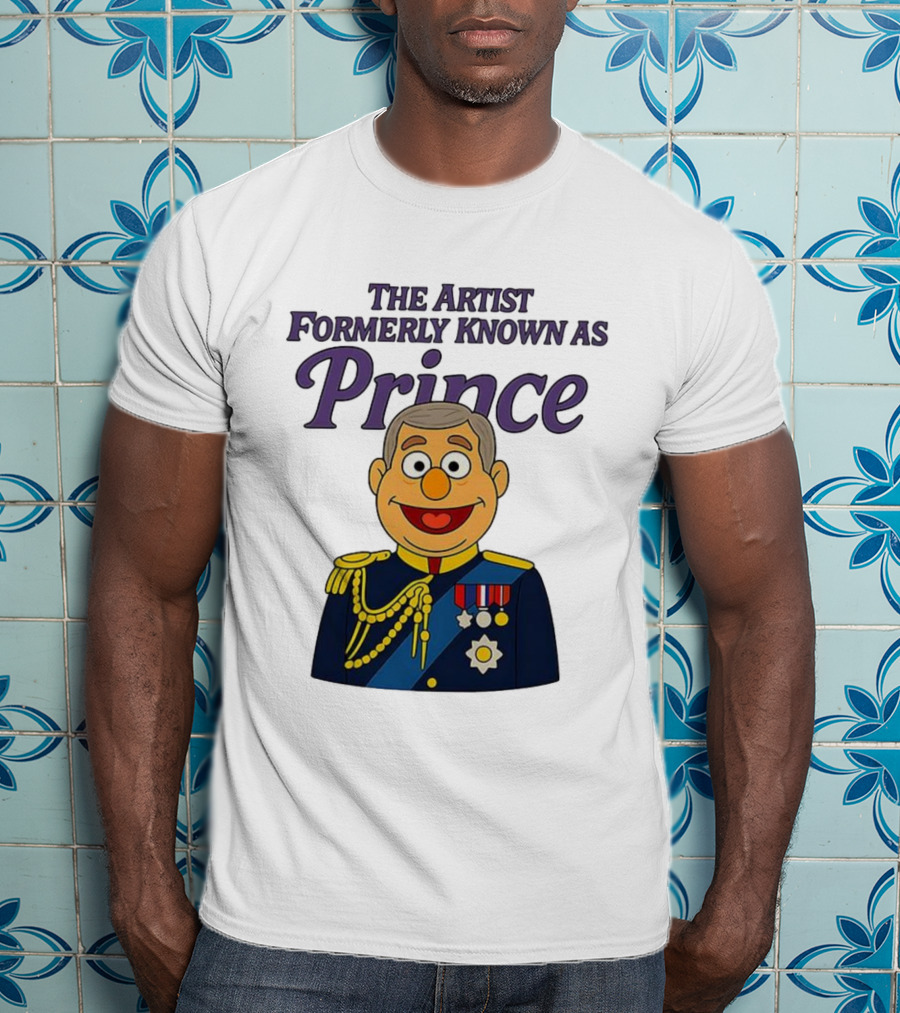 The Artist Formerly Known As Prince Andrew Caricature Royal Cartoon T-Shirt