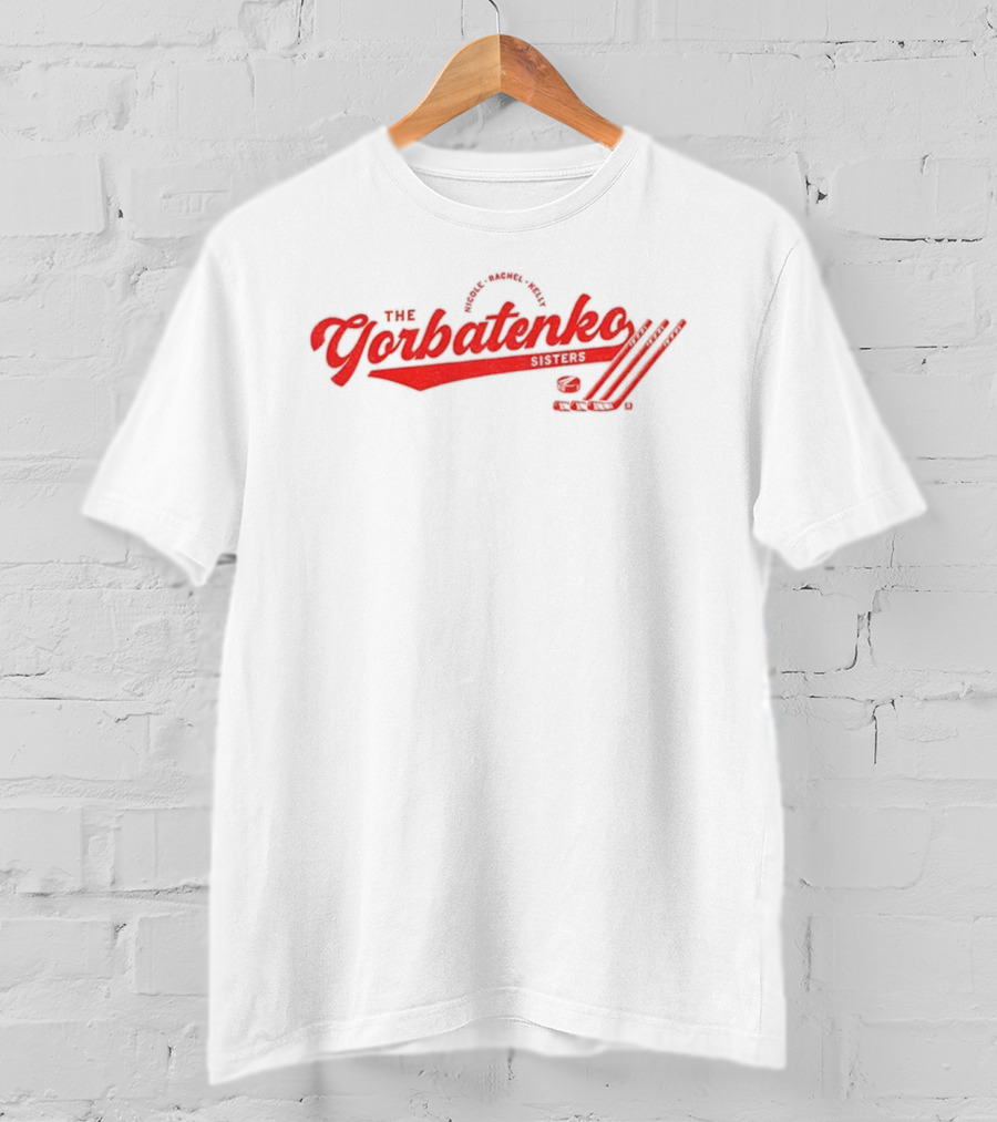 The Gorbatenko Sisters Nicole Rachel Kelly Hockey Retro Script T-Shirt