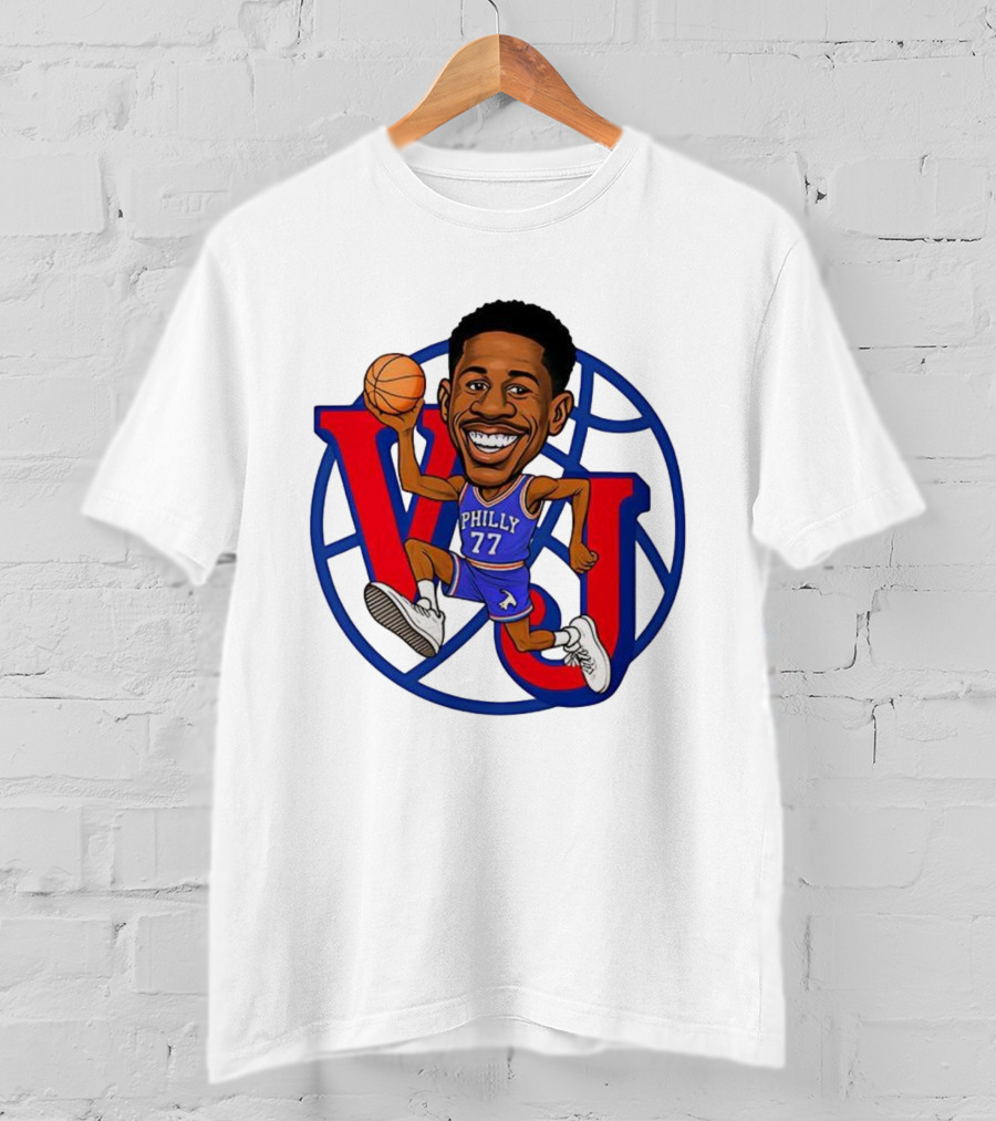 V J Philly 77 Basketball Player With Ball T-Shirt