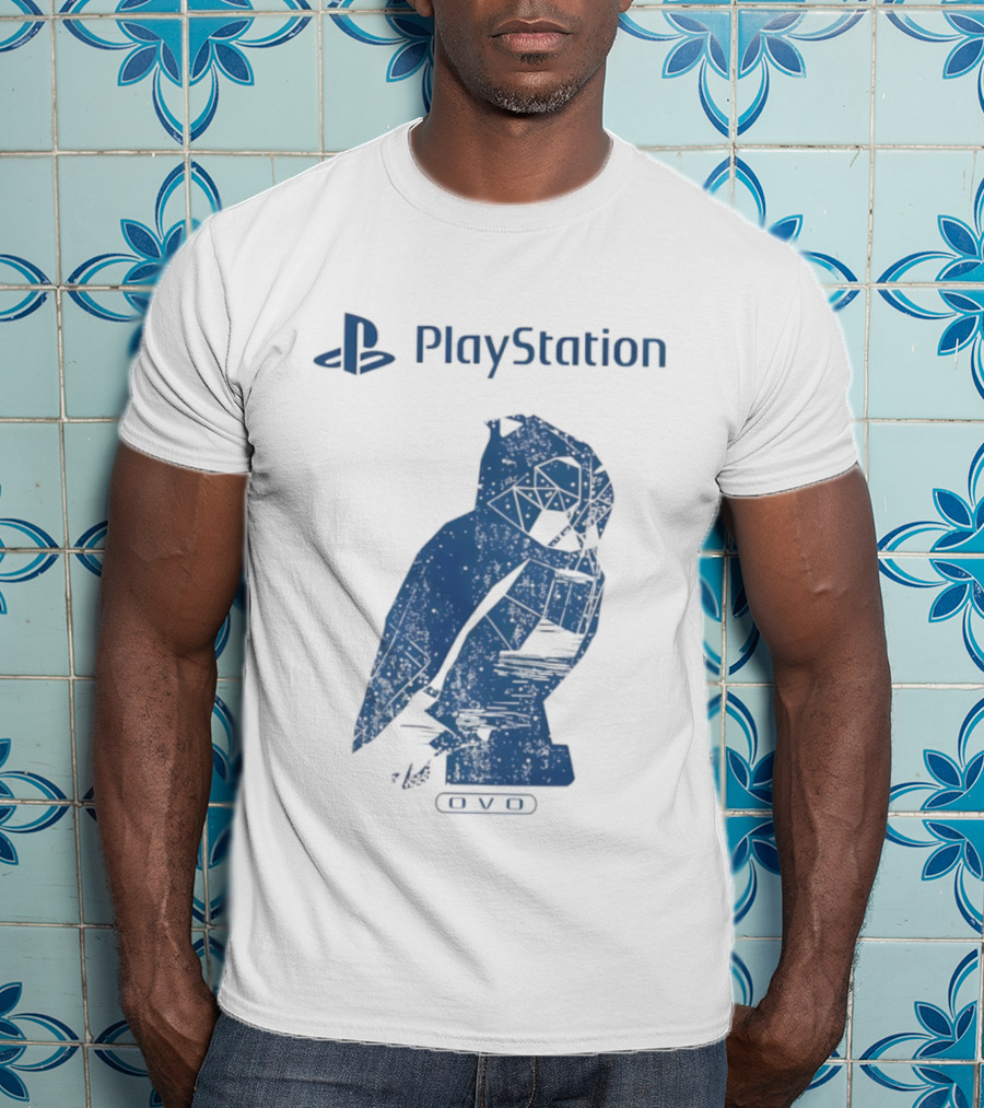 PlayStation OVO Collaboration Owl Logo T-Shirt
