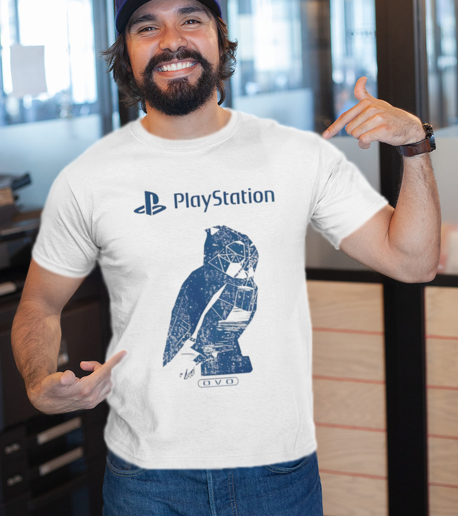 PlayStation OVO Collaboration Owl Logo T-Shirt