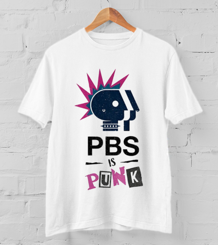 PBS Is Punk Public Broadcasting Defender Funny Parody T-Shirt