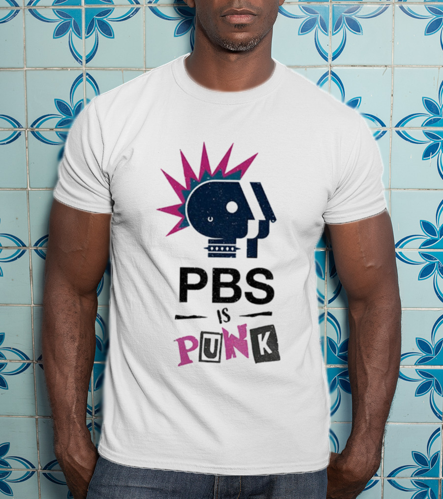 PBS Is Punk Public Broadcasting Defender Funny Parody T-Shirt