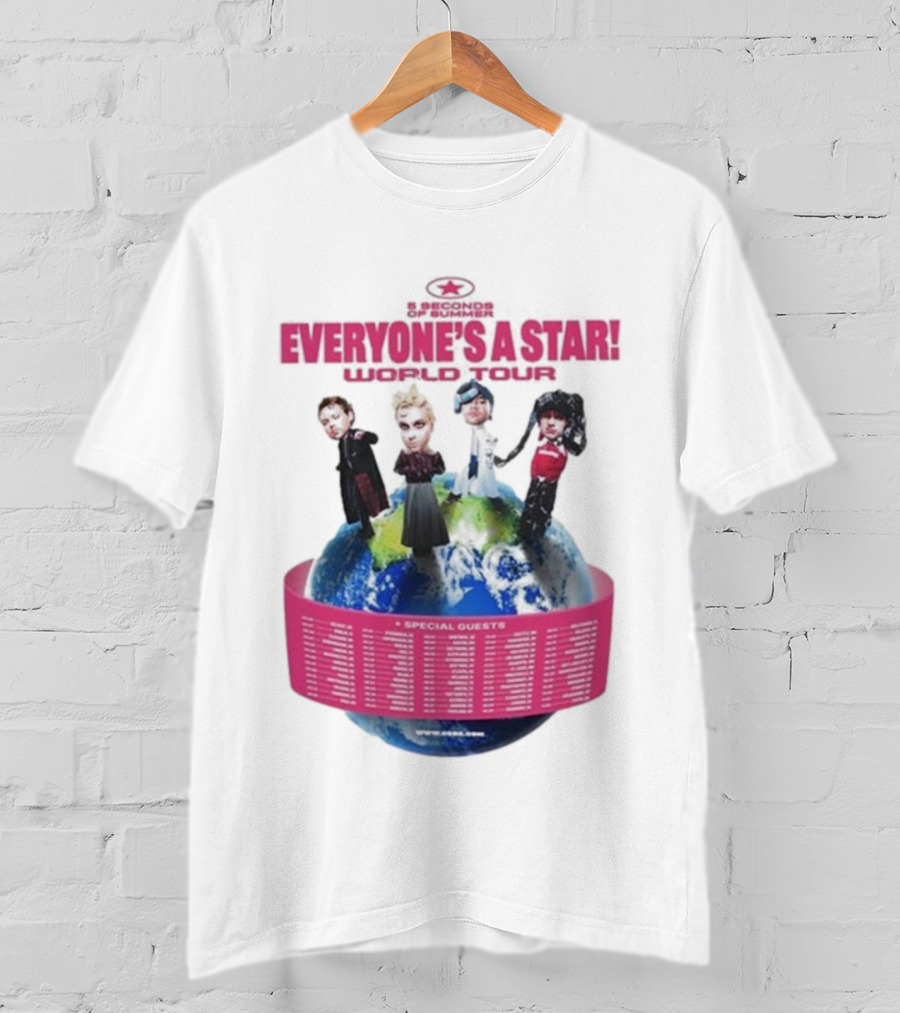 5 Seconds Of Summer Everyone's A Star Tour 2026 With Special Guests T-Shirt