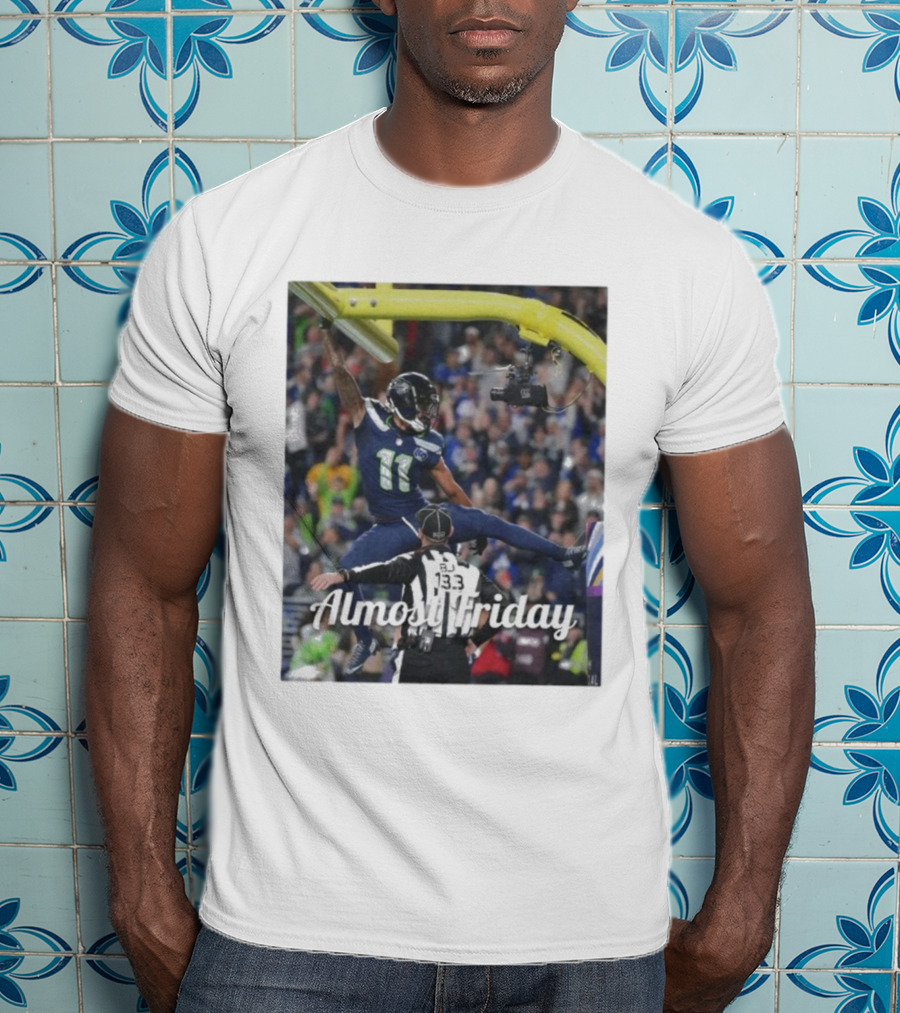 Almost Friday Jaxon Smith-Njigba Touchdown Celebration Seahawks Football T-Shirt