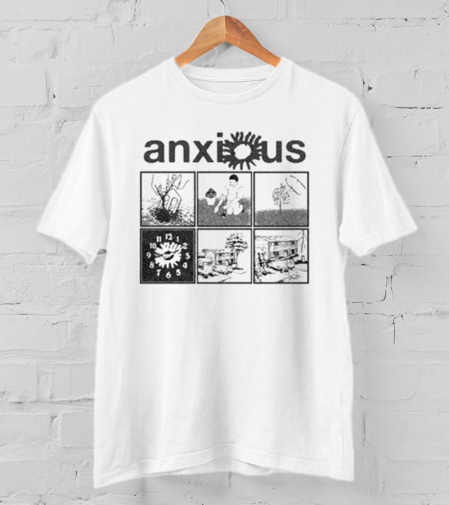 Anxious Van Comic Anxiety Panel Flower Sun Panels T-Shirt