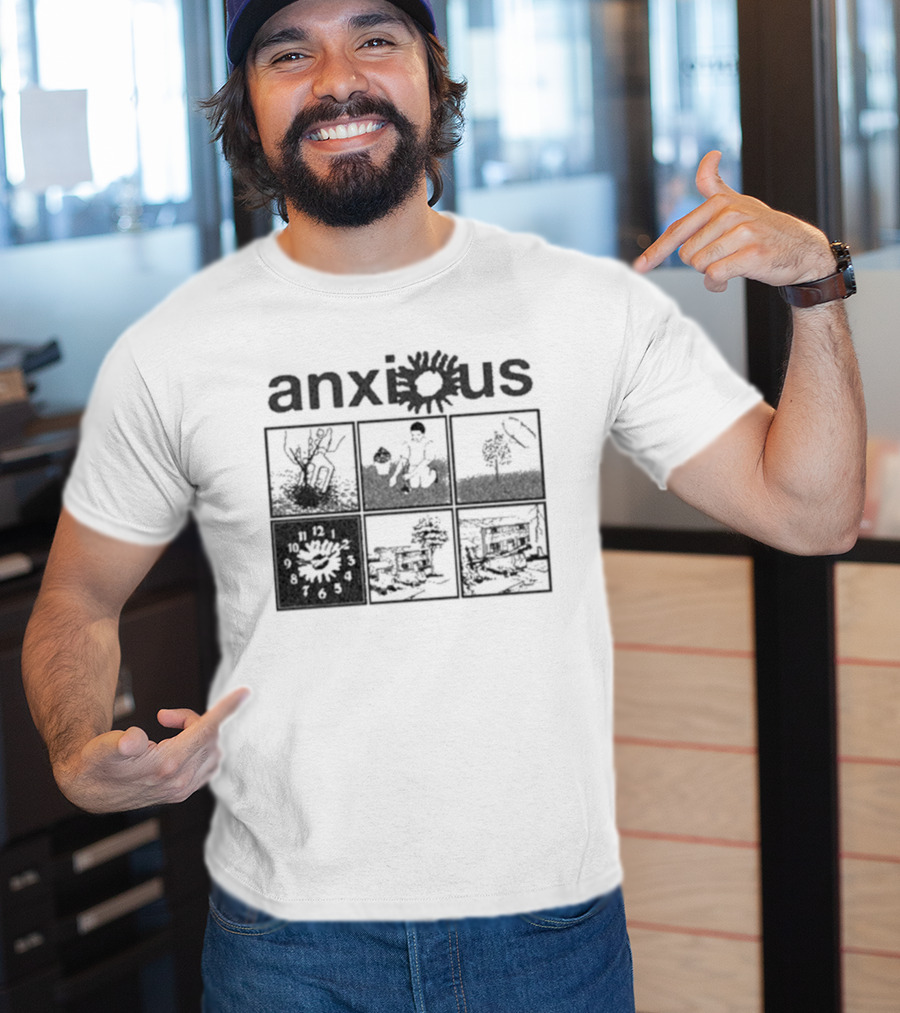 Anxious Van Comic Anxiety Panel Flower Sun Panels T-Shirt