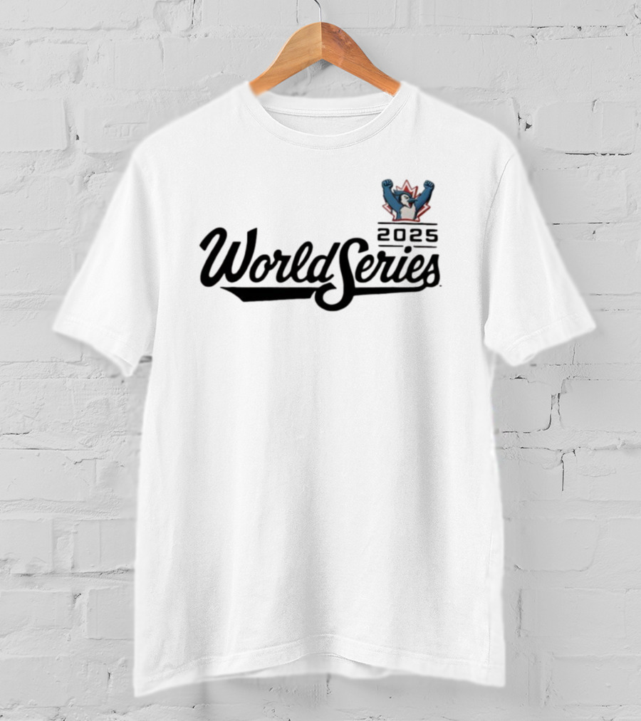 Blue Jays World Series 2025 Fist Pumping Mascot Logo T-Shirt