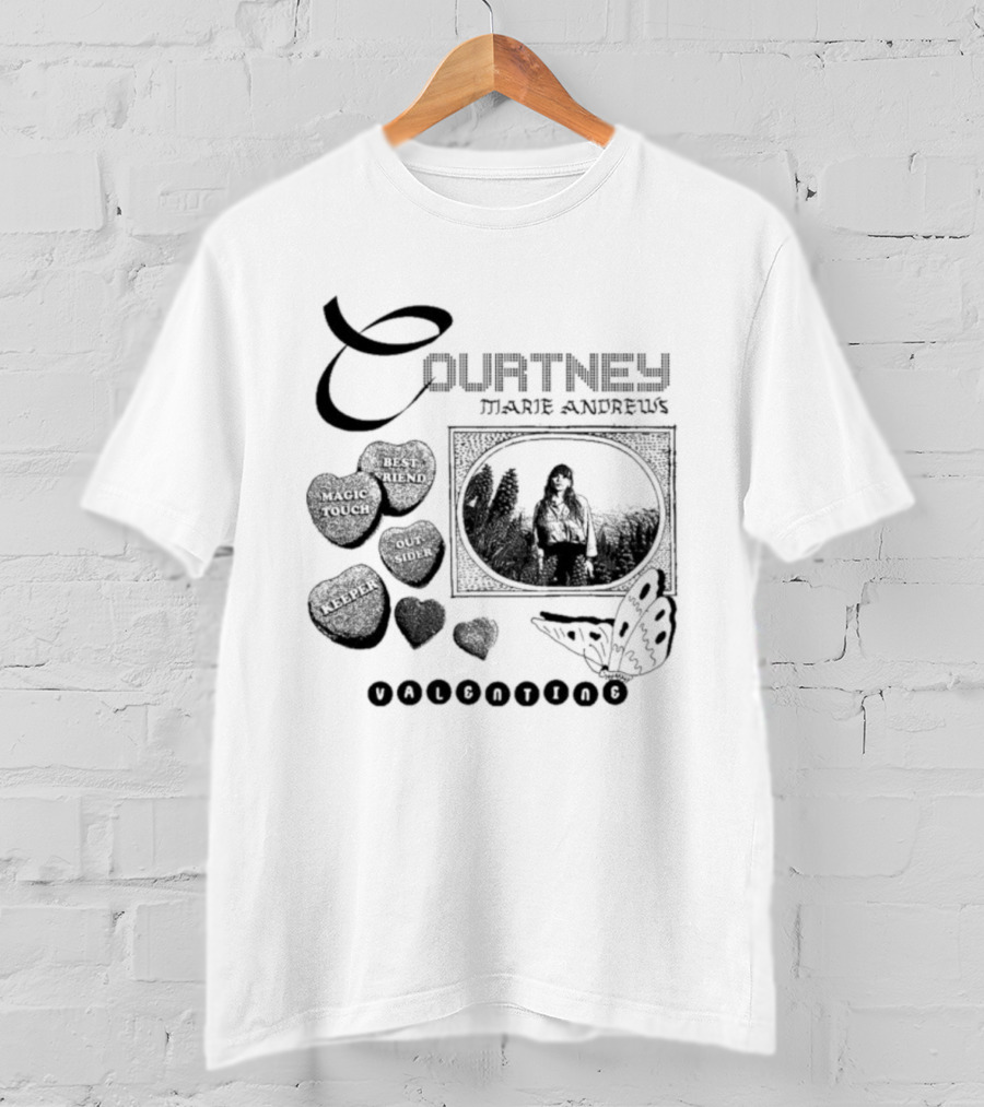 Courtney Marie Andrews Sweetheart Candy Hearts Valentine's Day T-Shirt