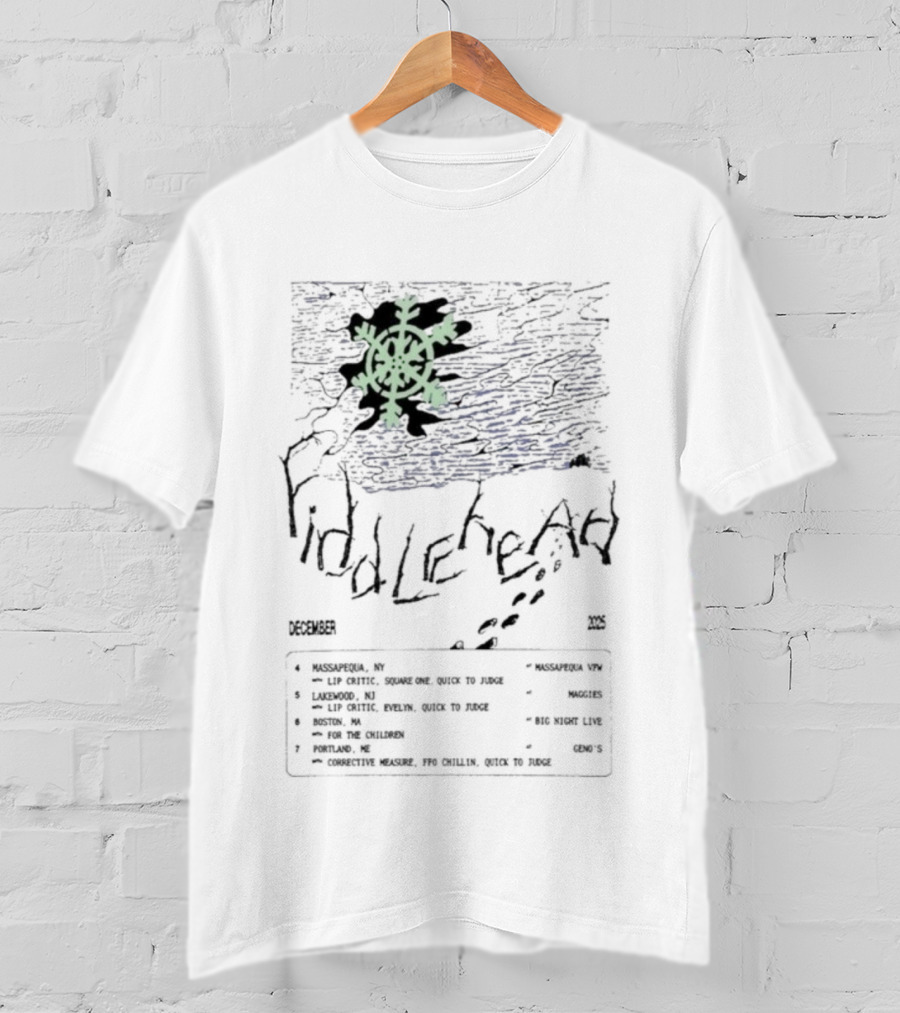 Fiddlehead Tour December 2025 Snowflake Icon Boston Philadelphia Chicago T-Shirt