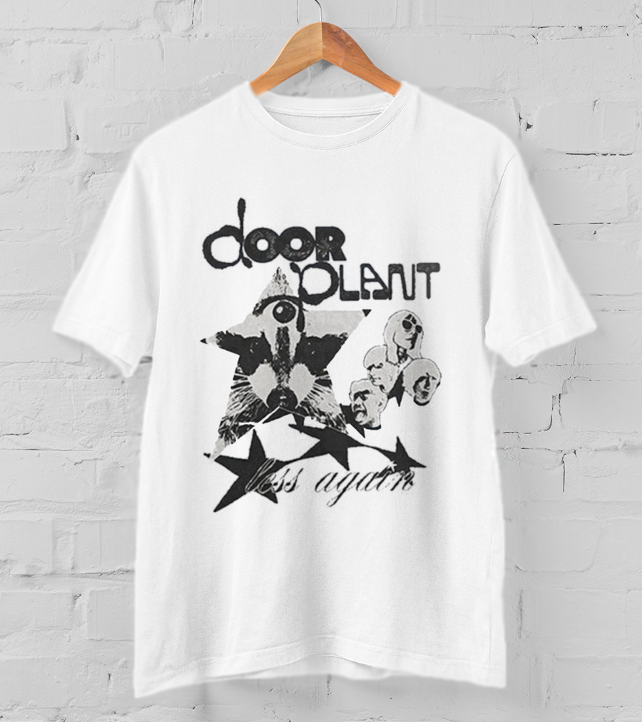 Door Plant Star Faces Animal Pattern T-Shirt