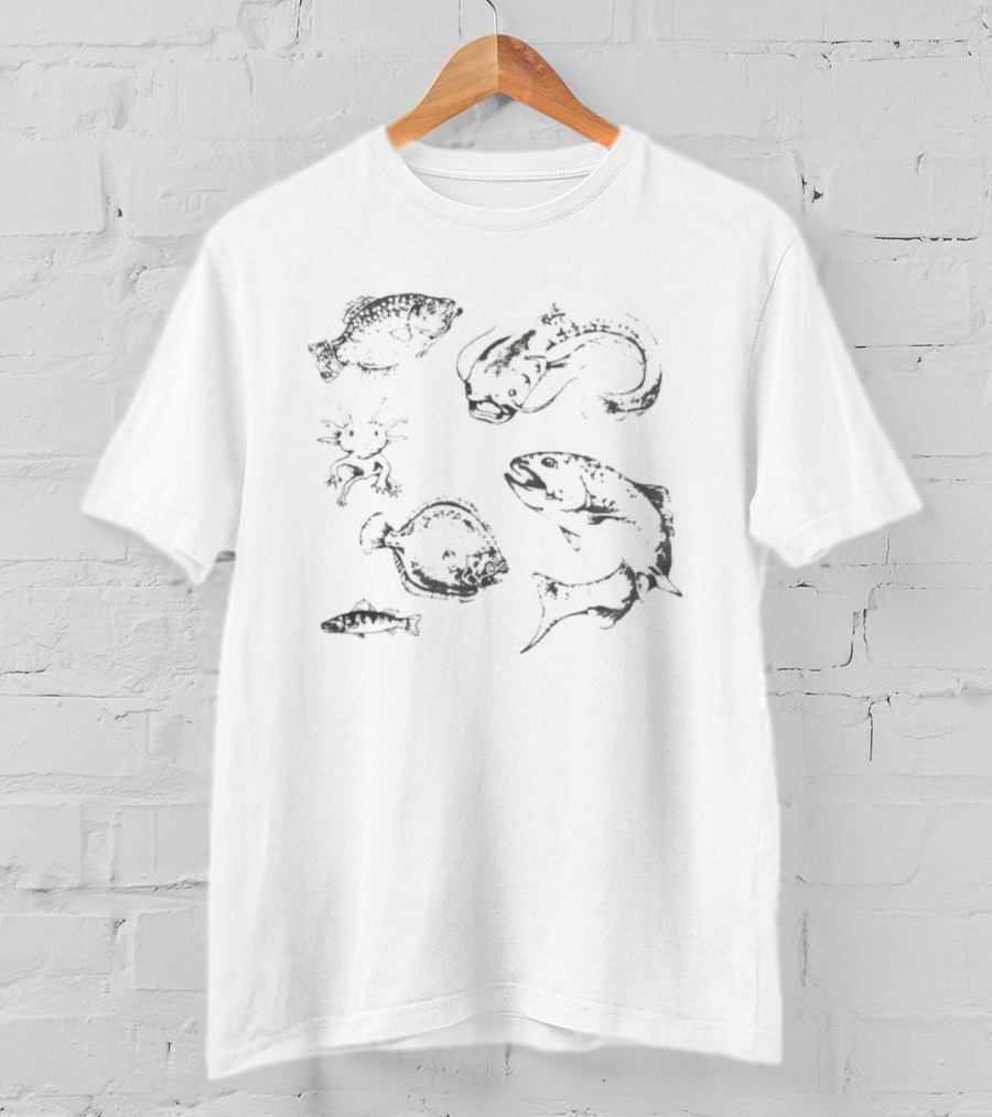 Fresh Water Earthlings Fish Illustrations T-Shirt
