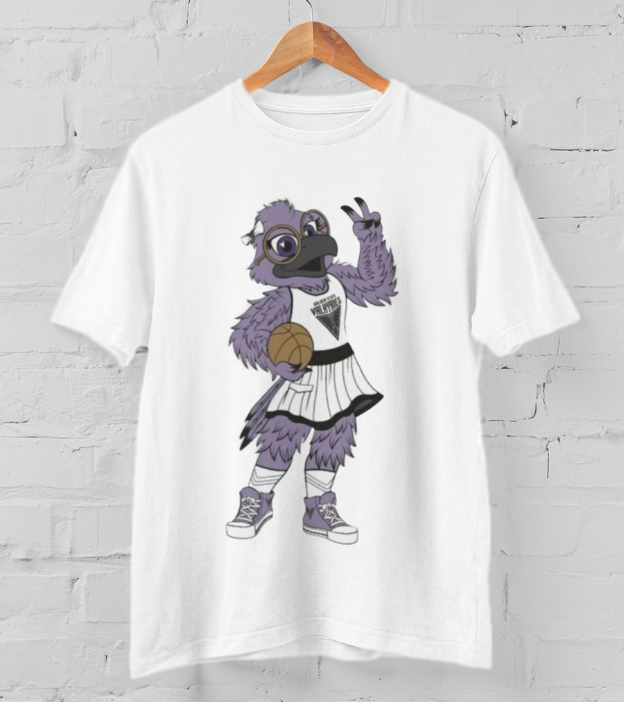 Golden State Valkyries WNBA Violet The Raven Mascot Basketball Fan Apparel T-Shirt