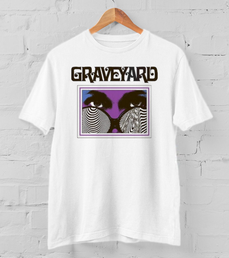 Graveyard Branca Optical Illusion Eyes T-Shirt