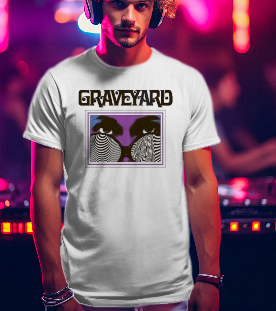 Graveyard Branca Optical Illusion Eyes T-Shirt