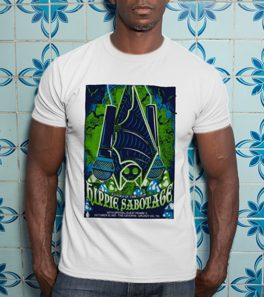 Hippie Sabotage Echoes Of Time Tour With Kembe X October 25 2025 The Caverns Grundy County TN T-Shirt